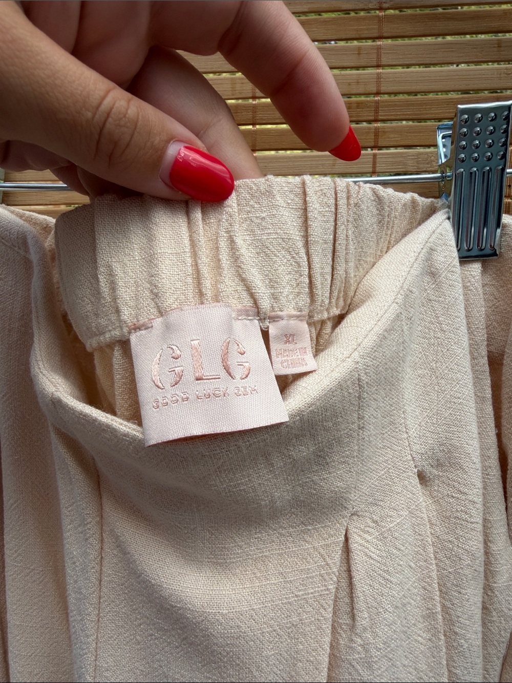 High-Waist Wide Leg Pants in Light Beige - Picture 2 of 3